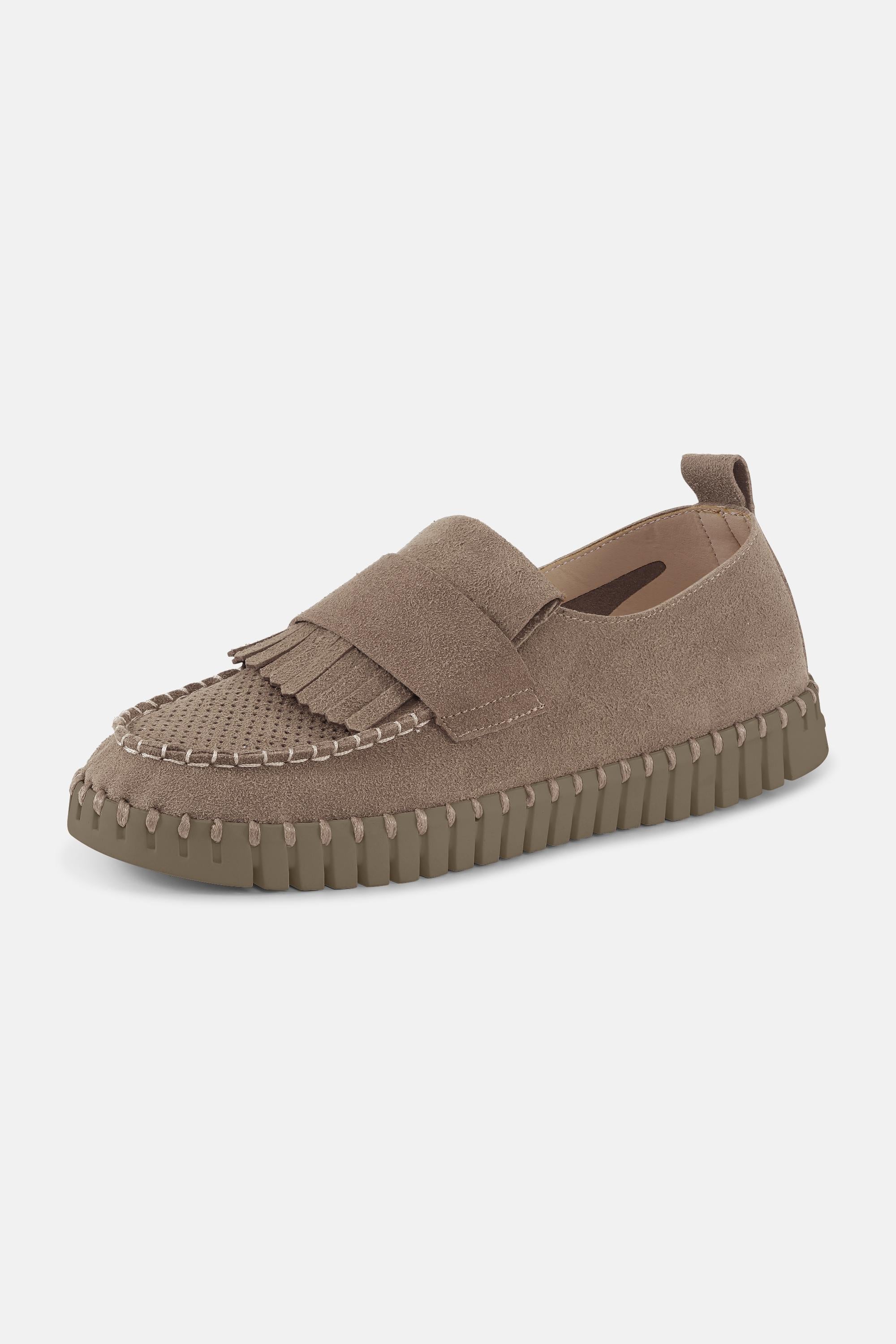 Tulip Fringe Loafer - Falcon Falcon